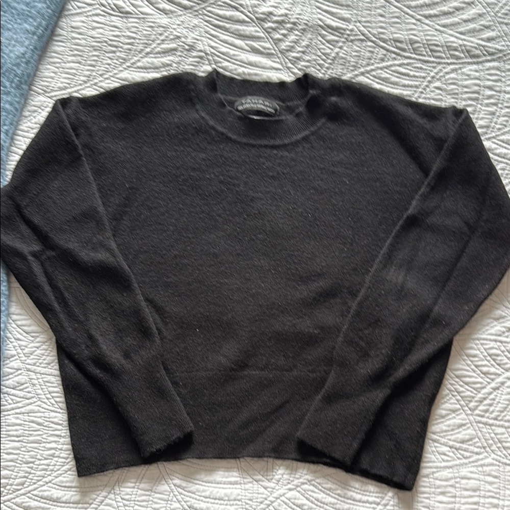 Tahari Black 100% Merino Wool Sweater